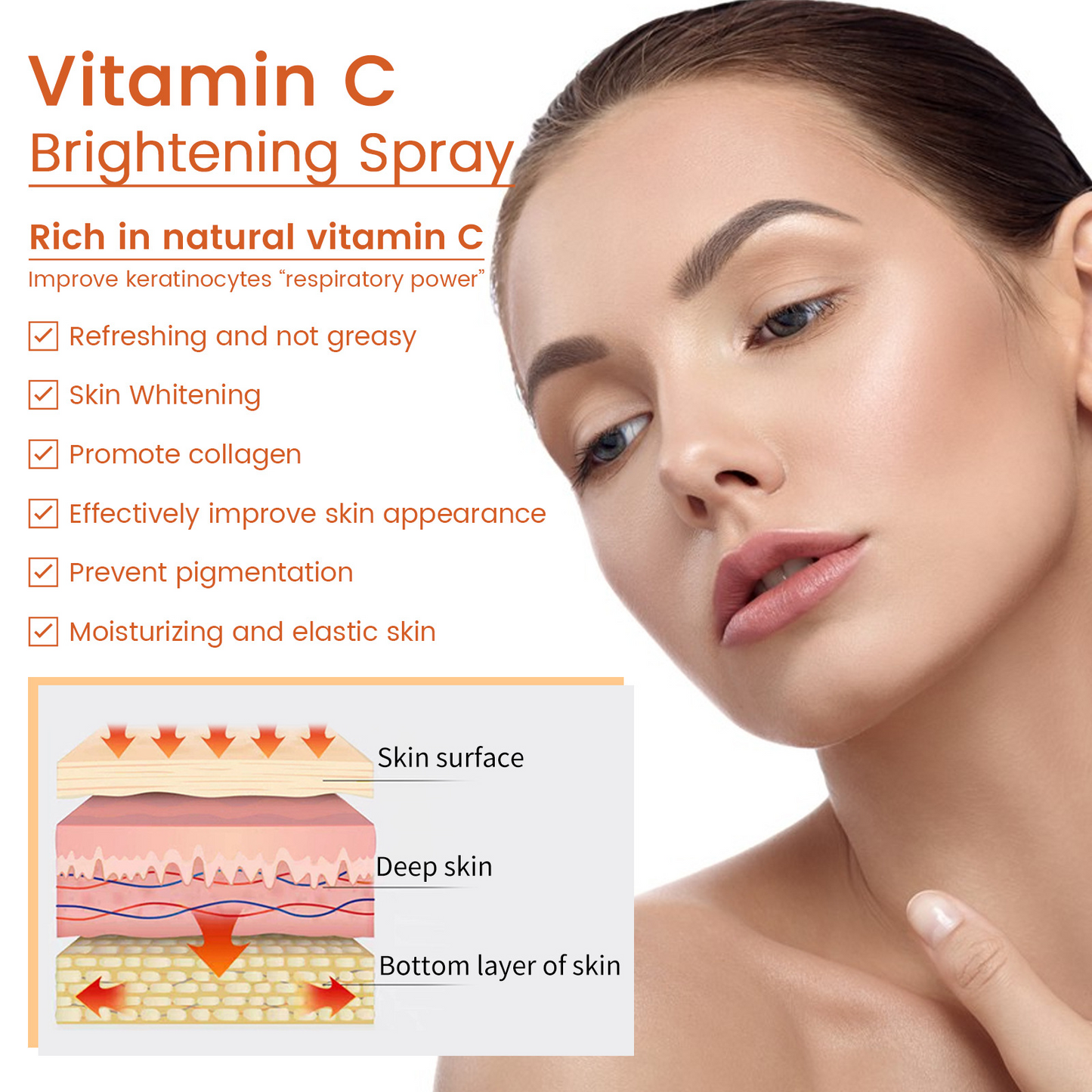 Vitamin C Face Spray by LA BELLE DANOISE provides lightweight hydration, refreshing moisture and antioxidant protection for all skin types.
