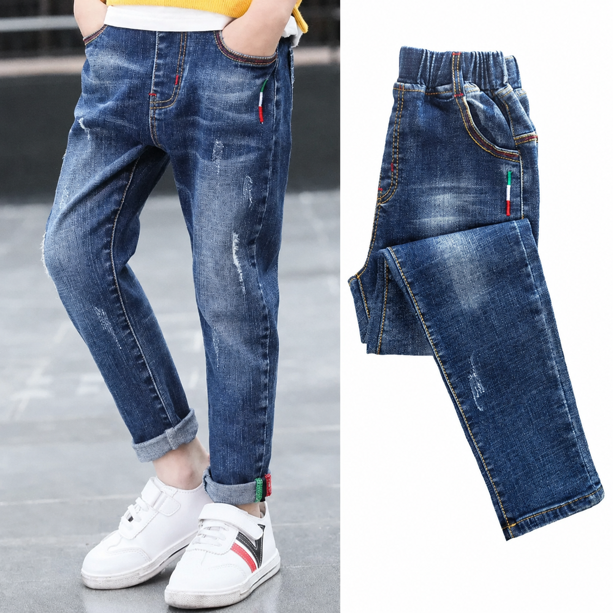 Kids Stretch Denim Pants – Cotton Jeans | LA BELLE DANOISE