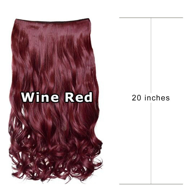  Curly Clip In Hair Extension in wine red 20-inch style