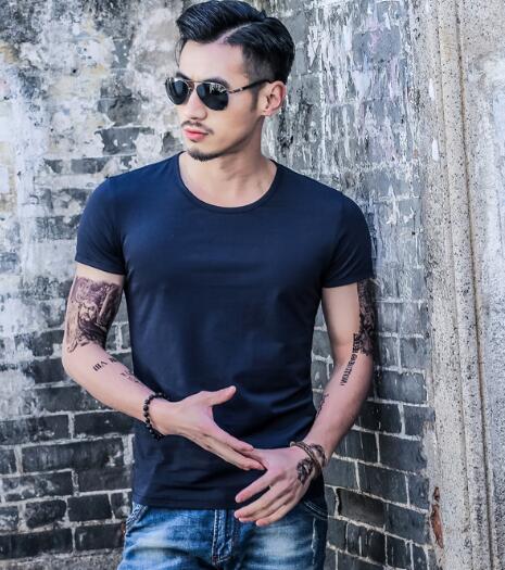 Mens Lightweight Summer T-Shirt in blue for casual summer wear