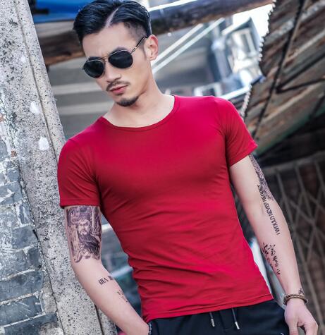 Mens Lightweight Summer T-Shirt in red for warm-weather outfits