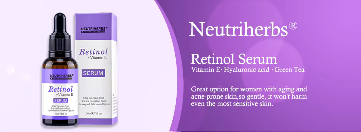 Retinol Vitamin E Serum Neutriherbs product information banner