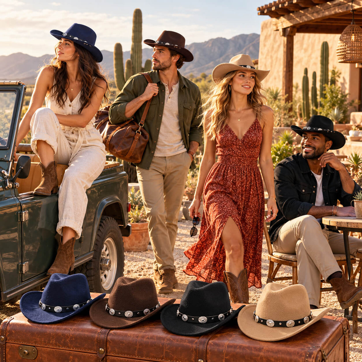 Unisex Western Cowboy Hat – Retro Style | LA BELLE DANOISE