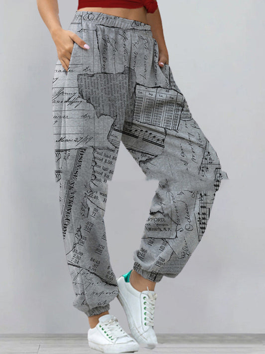 -Match Printed Sweater Pants