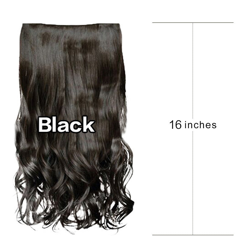 Curly Clip In Hair Extension in black 16-inch style
