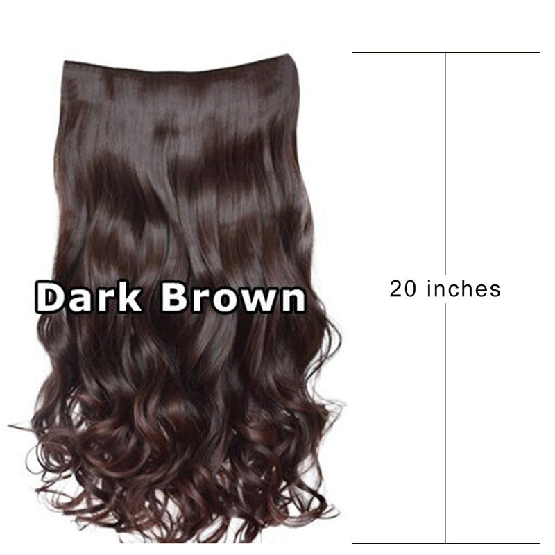 Curly Clip In Hair Extension in dark brown 20-inch style