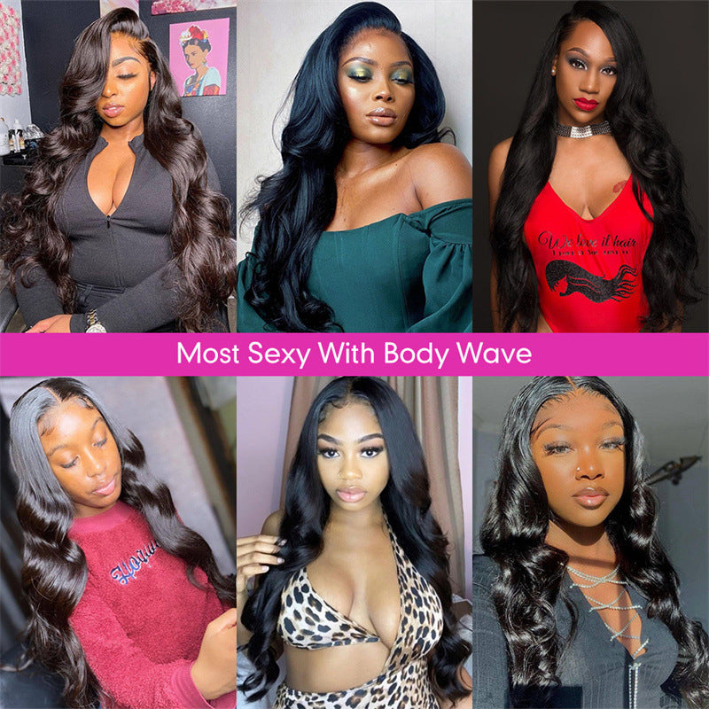 Curly Curtain Hair Extensions styled on women in body-wave hairstyles