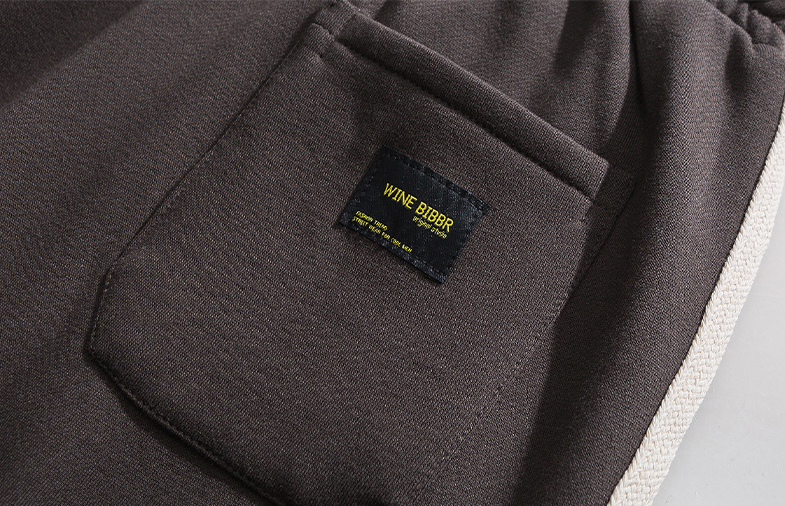 Mens Thickened Harem Pants close-up showing rear pocket detail