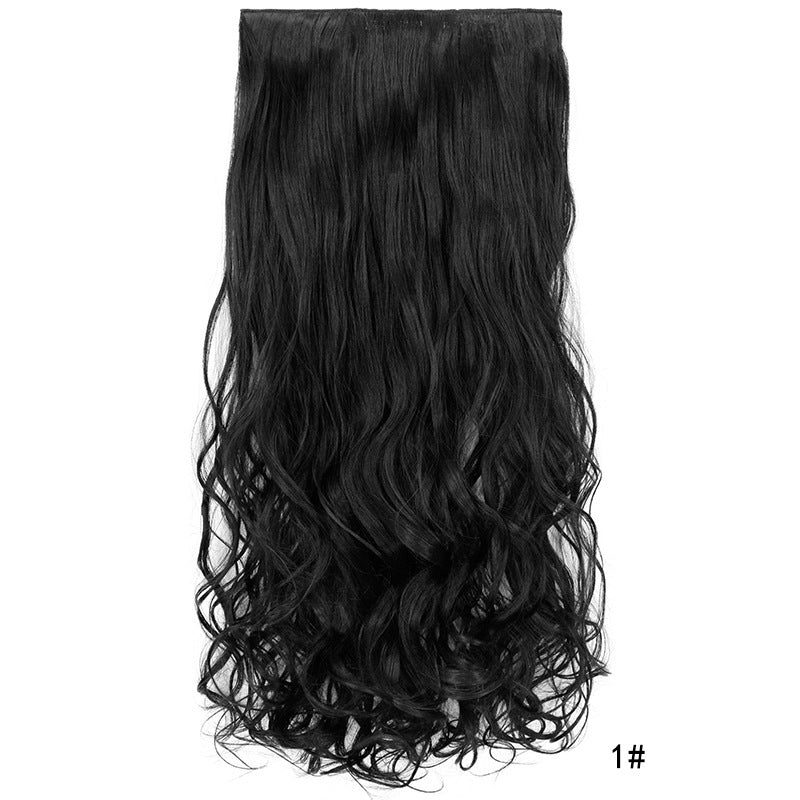 Long Curly Clip In Hair Extension in colour 1 black