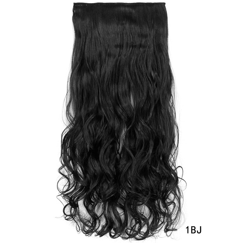 Long Curly Clip In Hair Extension in colour 1BJ natural black