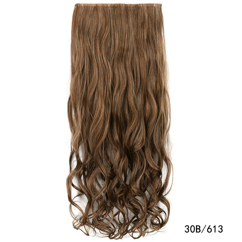 Long Curly Clip In Hair Extension in colour 30B613 brown blonde blend
