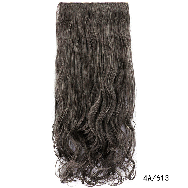 Long Curly Clip In Hair Extension in colour 4A613 ash brown blend