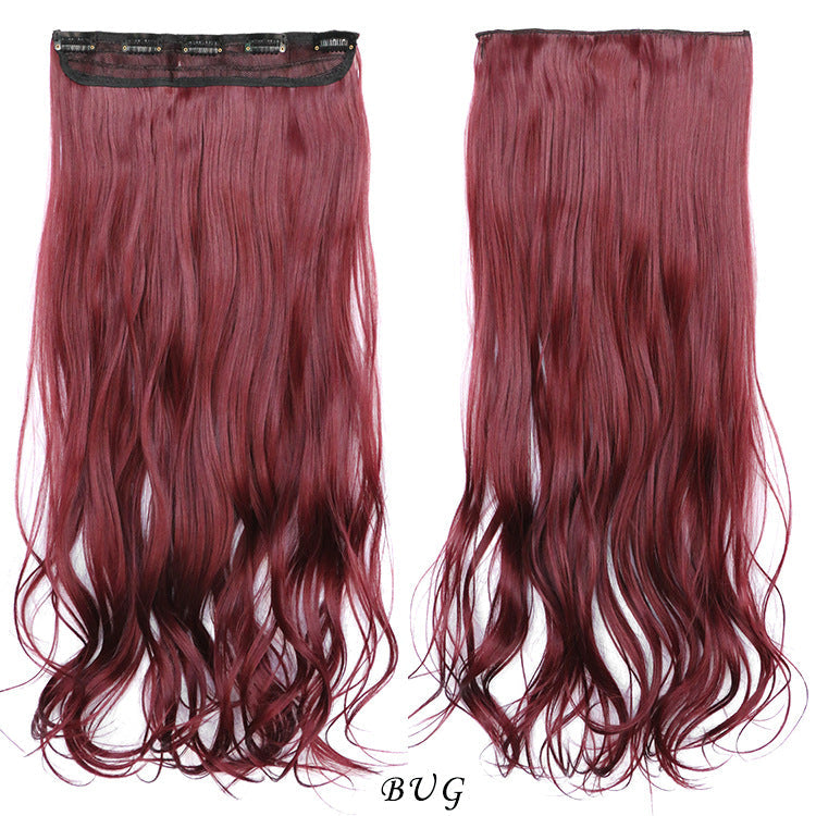 Long Curly Clip In Hair Extension in colour BUG burgundy red