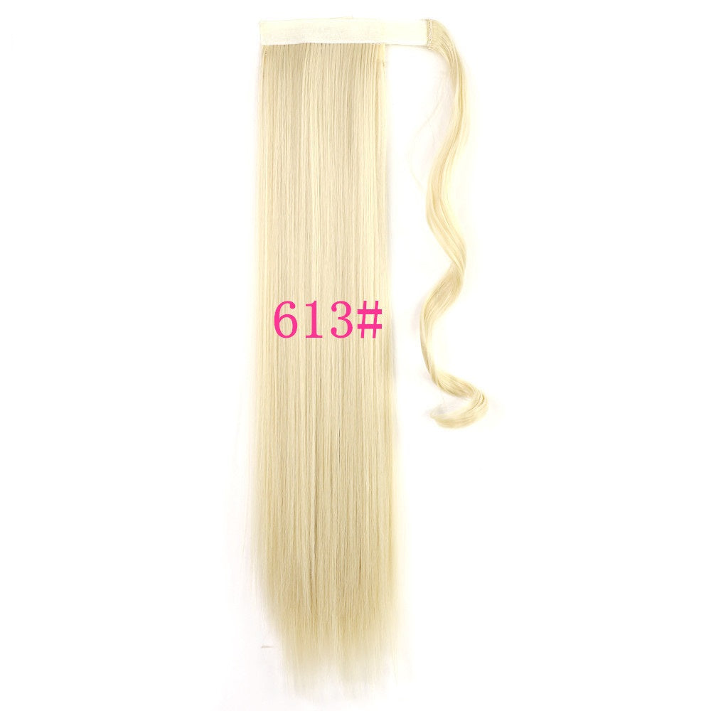 Long Straight Ponytail Extension in 613 light blonde
