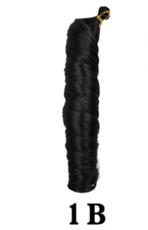  Loose Wave Crochet Hair Extensions in 1B natural black wave style