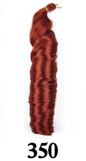 Loose Wave Crochet Hair Extensions in colour 350 copper red waves
