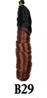  Loose Wave Crochet Hair Extensions in B29 black and auburn blend