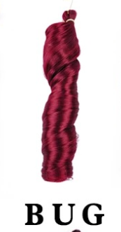 Loose Wave Crochet Hair Extensions in BUG deep burgundy waves