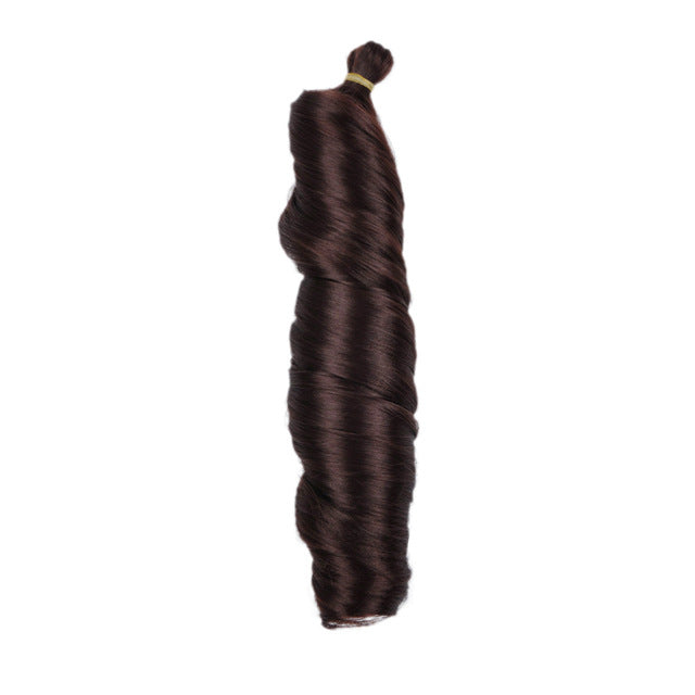  Loose Wave Crochet Hair Extensions in long black and copper ombre style