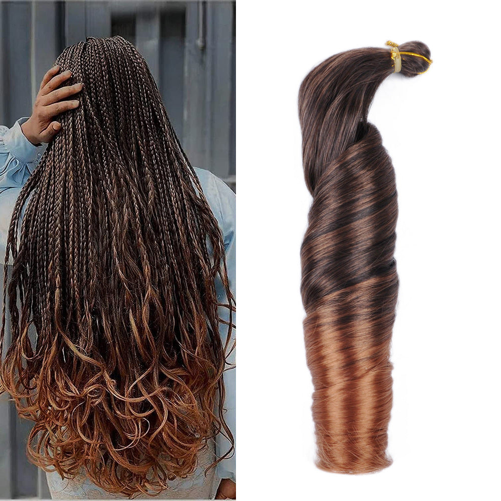 Loose Wave Crochet Hair Extensions in T1B30 black and copper ombre