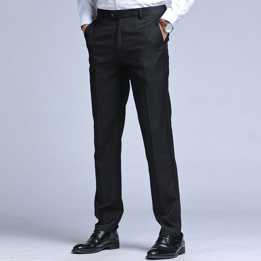 Mens Business Suit Pants in black straight leg office style
