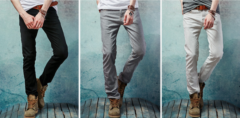 Mens Cotton Linen Pants in black grey and light grey colours