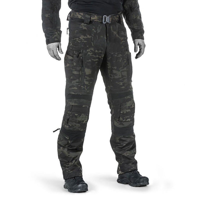 Mens Tactical Combat Pants in dark night camouflage