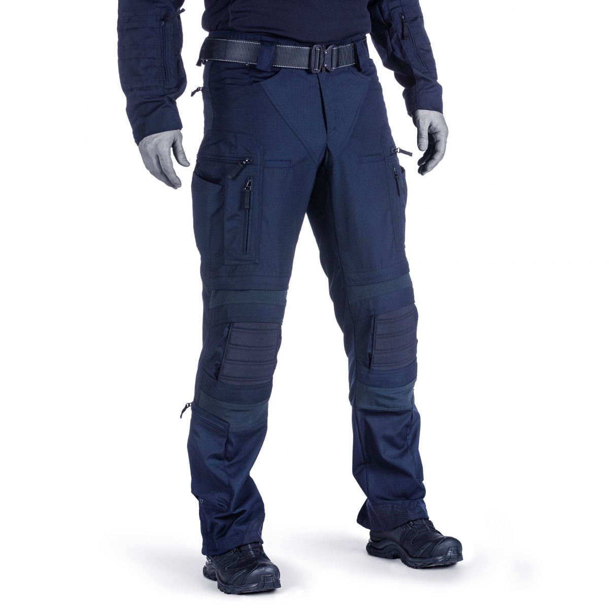 Mens Tactical Combat Pants in police blue front view