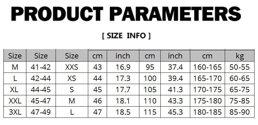 Colour Block T-Shirt size chart with measurements for sizes M to 3XL