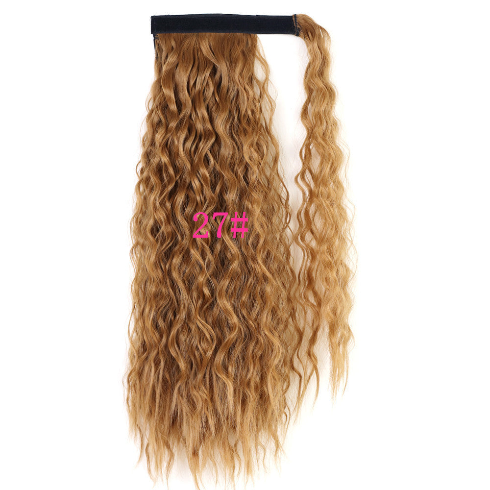  Velcro Ponytail Hair Extension in colour 27 honey blonde curls
