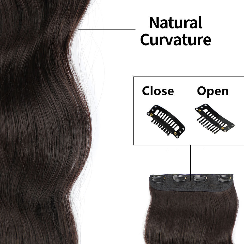  Water Ripple Clip In Hair Extensions natural wave and clip detail