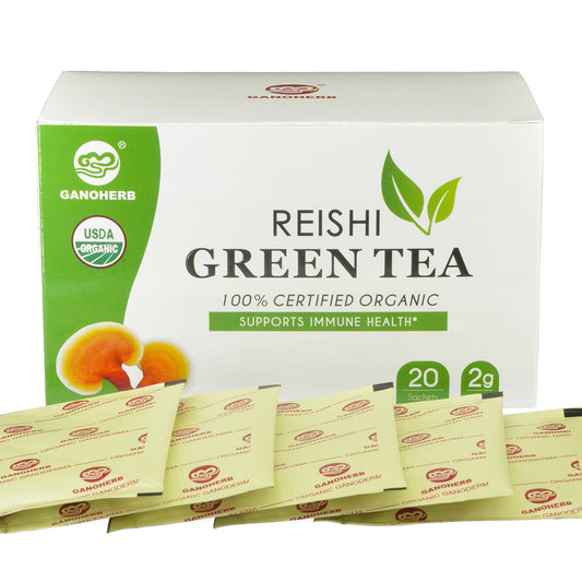 Reishi Mushroom Extract Green Tea Bag Instant Tea