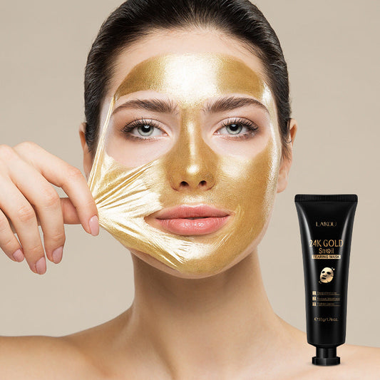 24k Gold Foil Peeling Mask for Pore Cleansing and Skin Care, 50g