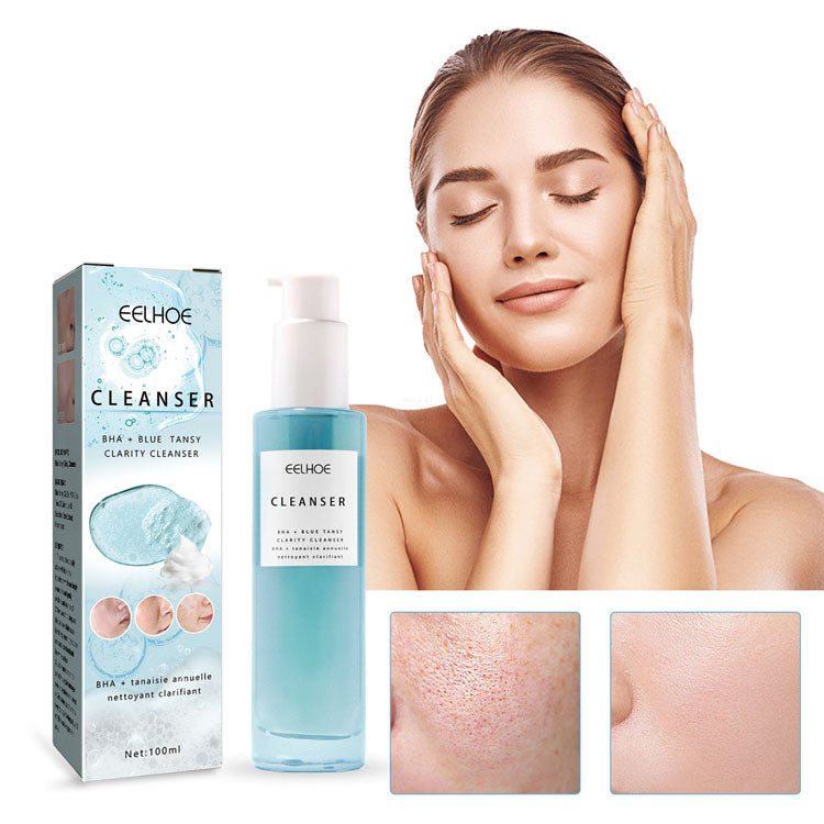 Brightening foaming facial cleanser for deep pore cleaning and oil removal, 100ml bottle.