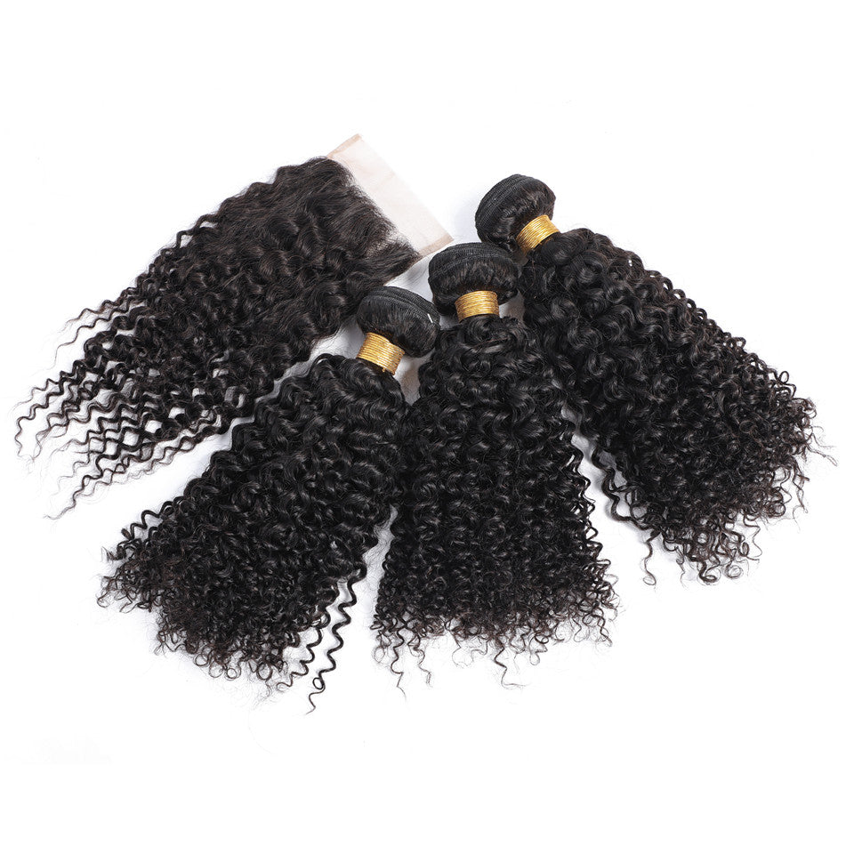 10 inch Brazilian body wave hair bundles with closure, unprocessed virgin hair.