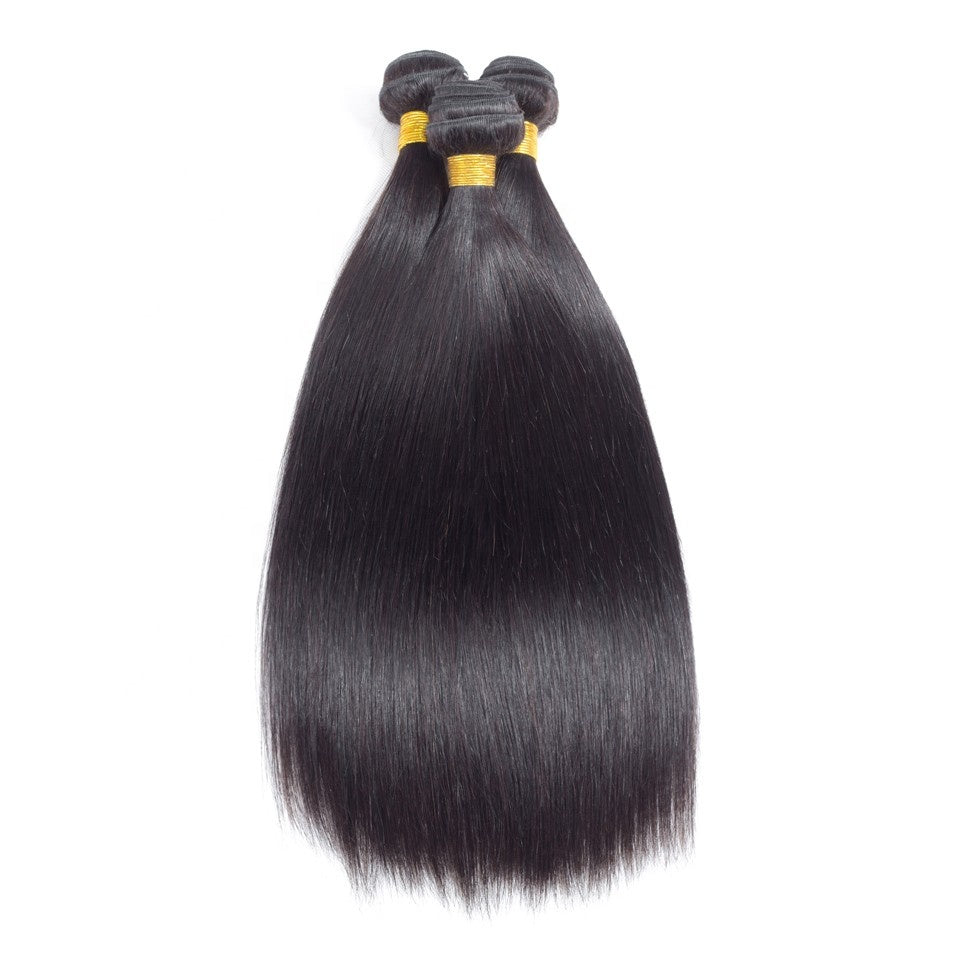 10 Inch Brazilian Body Wave Hair Bundles with Closure, 100% Virgin Hair