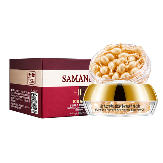 Fullerene Placenta Skin Rejuvenation Serum Essence Capsule Skin Care Beauty Products