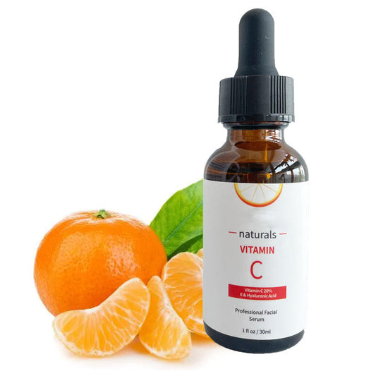 Vitamin C Face Serum by LA BELLE DANOISE 20% with Hyaluronic Acid in 30ml glass dropper bottle