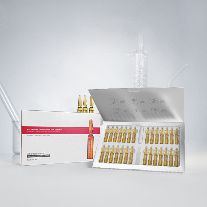 Facial Serum Ampoule Set showing five colour-coded formula boxes